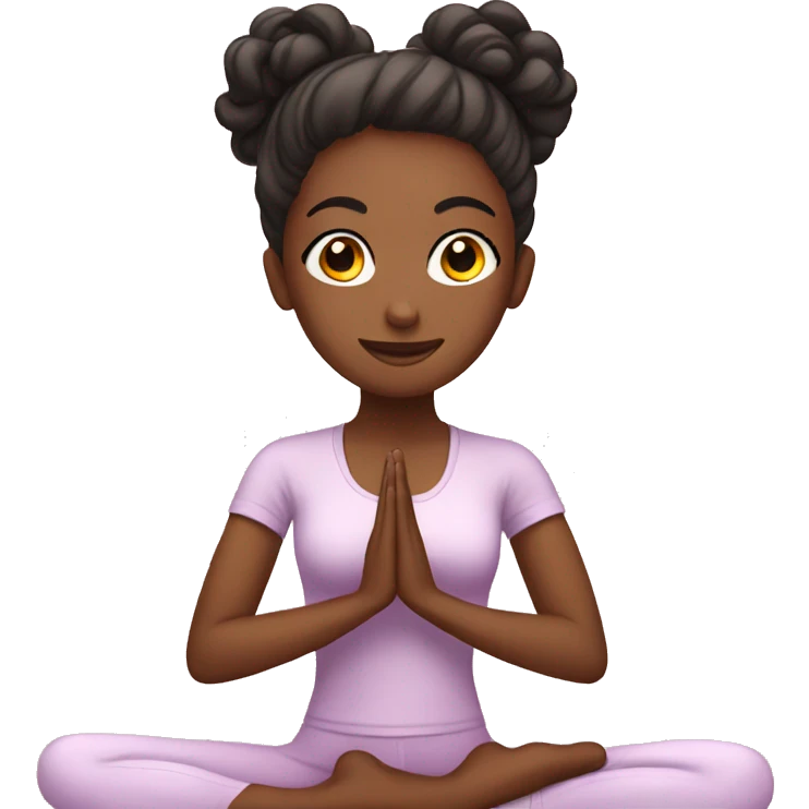 A girly doing yoga emoji