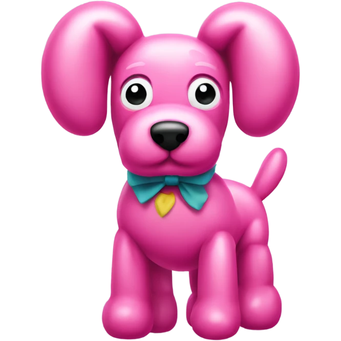 Pink balloon dog emoji