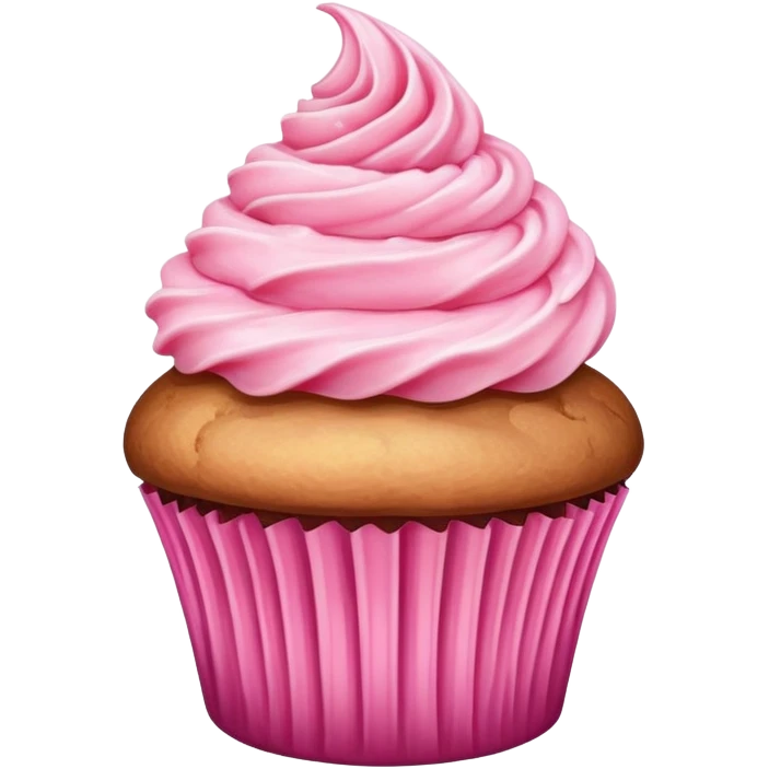 cupcake with pink icing emoji