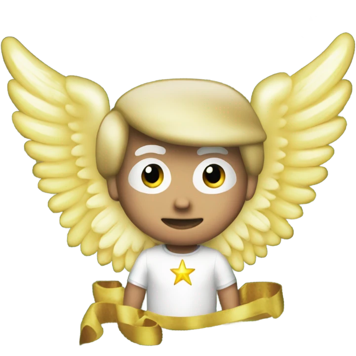 Trump as the angel in the Christmas tree emoji