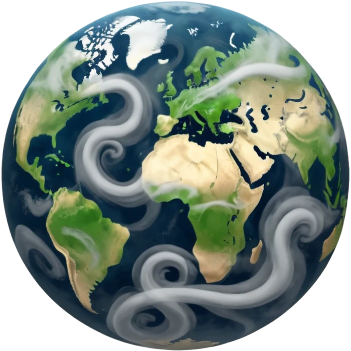 Pollution on earth the view should be were we see it out in the space  emoji