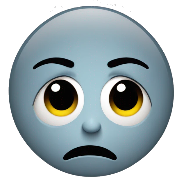 Sad face emoji