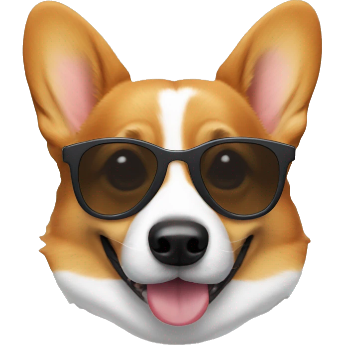 Corgi in sunglasses emoji