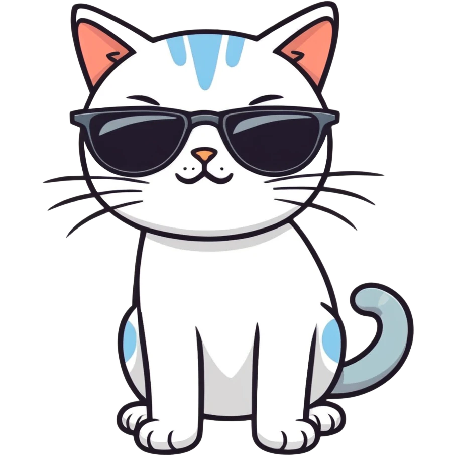 Cat with sunglasses emoji