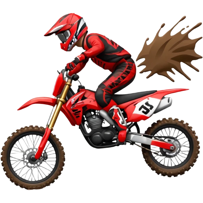 une  moto cross qui vole emoji