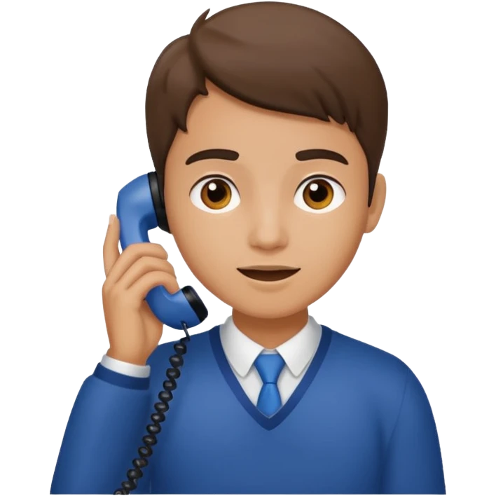 student calling on the phone emoji