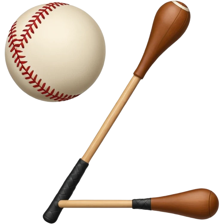 Hurley and sliotar as in what's used for the Irish sport  emoji