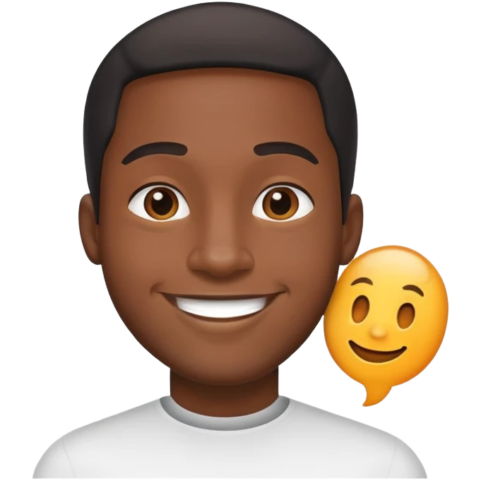 Black man with a friendly smile emoji