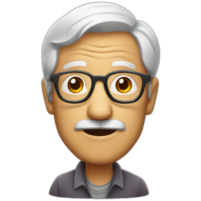Old man with glasses emoji
