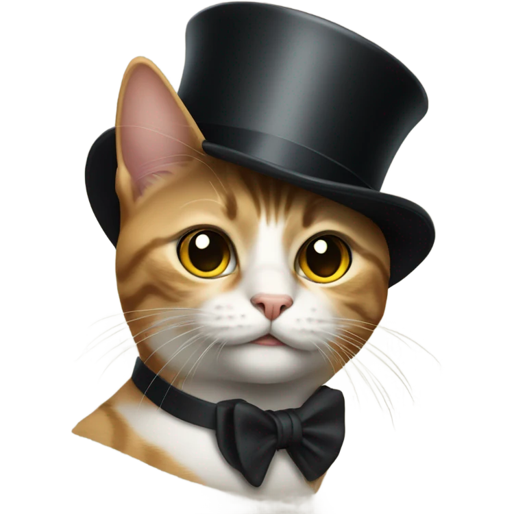 cat with top hat emoji