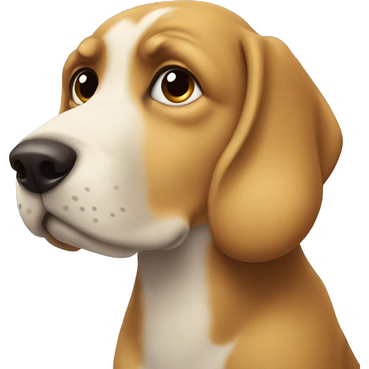 dog side eyeing saying “i don’t like you” emoji