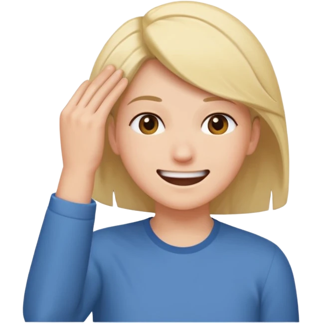 Смайлик боком, перед ним стена, он бьётся об нее головой  emoji