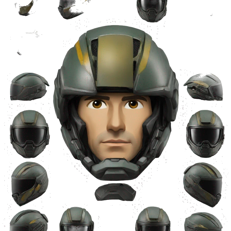 Edge of tomorrow Tom Cruise helmet front view emoji