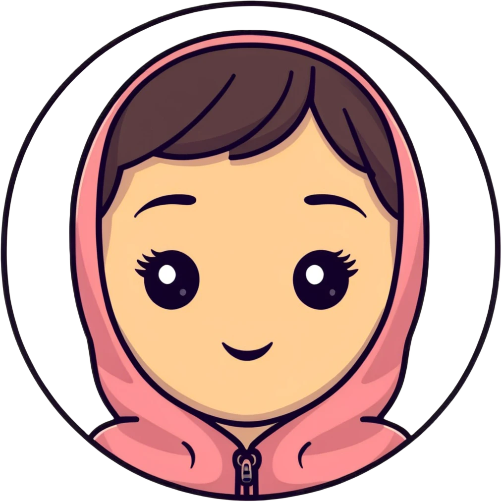 girl with narrow small eyes and big round face emoji
