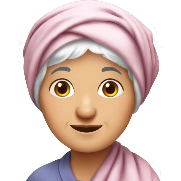 Eastern european granny with head scarf emoji