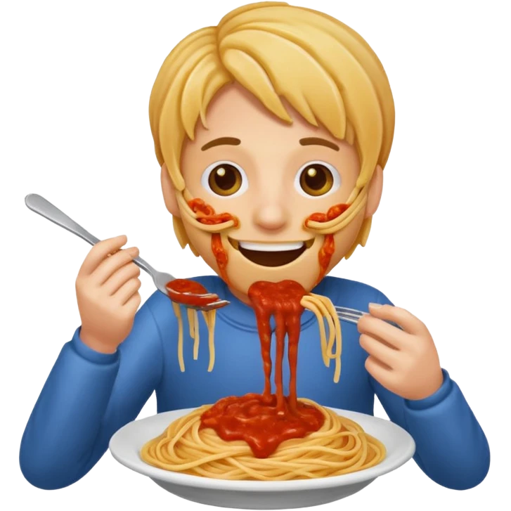 eating spaghetti  emoji