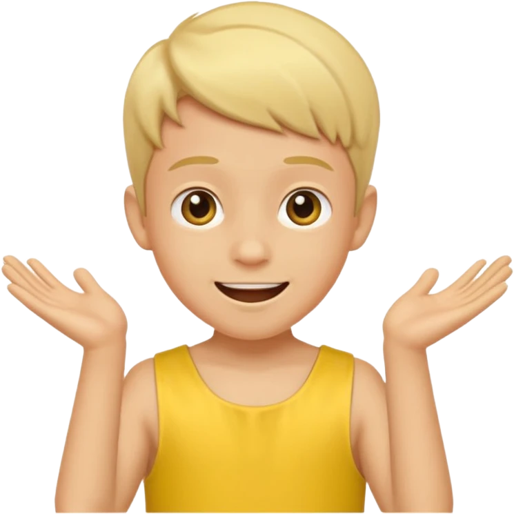 Soccer Player boy dance in yellow dress emoji