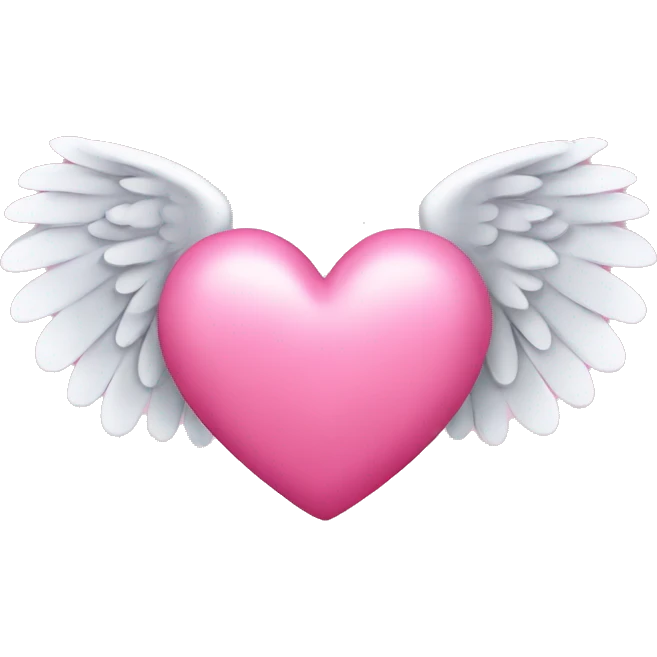 Pink heart with wings emoji