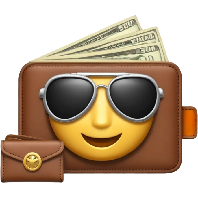 Aviator money emoji, wallet full of cash, casino vibe, premium 3D emoji style, clean, no background
 emoji