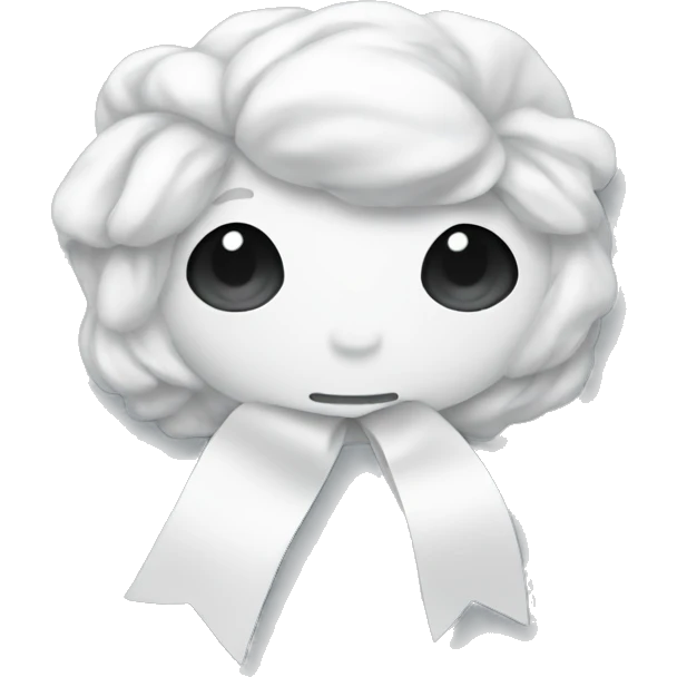 a white bow emoji