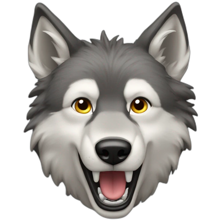 Loup méchant emoji