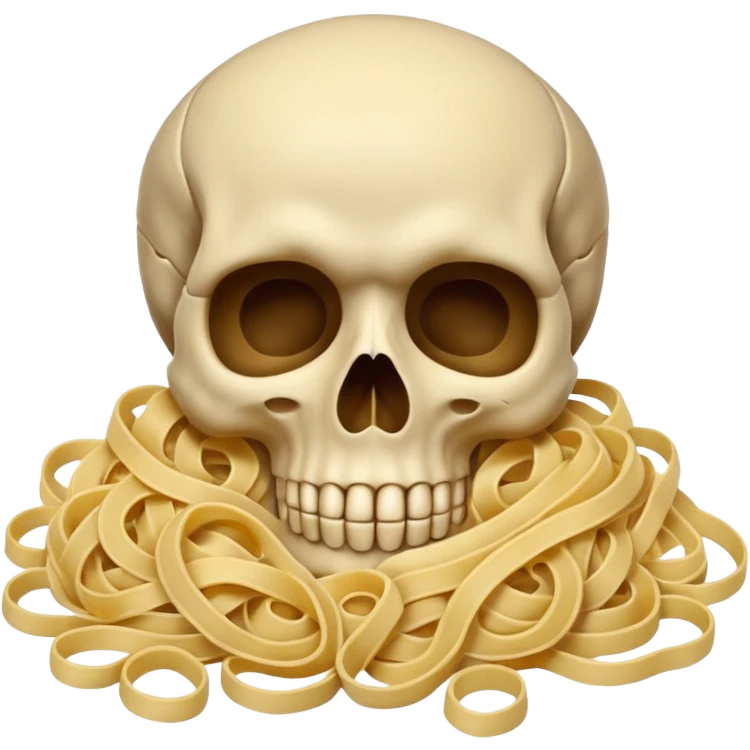 skull with noodles emoji
