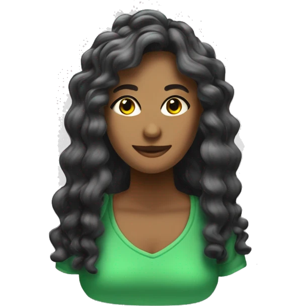 Donna con capelli biondi raccolti nella coda, con camice verde emoji
