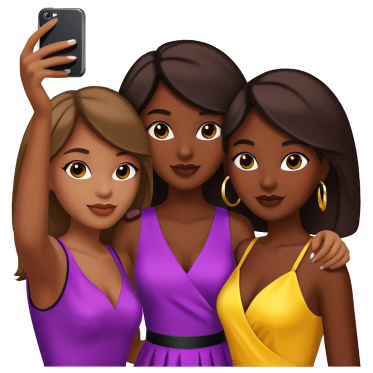 girls taking selfie in club emoji