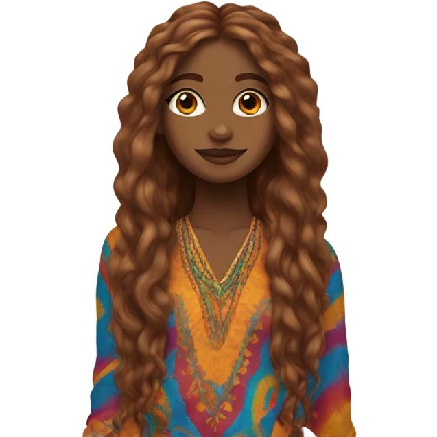 Brown girl with locks hippy  emoji