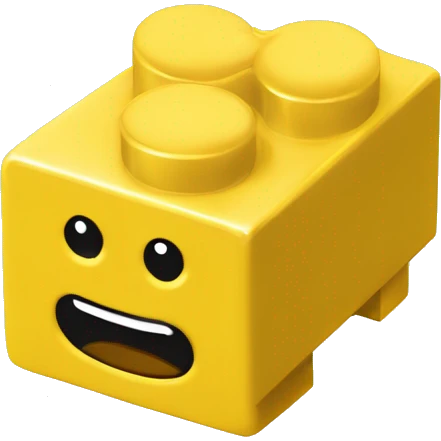 Yellow lego piece emoji