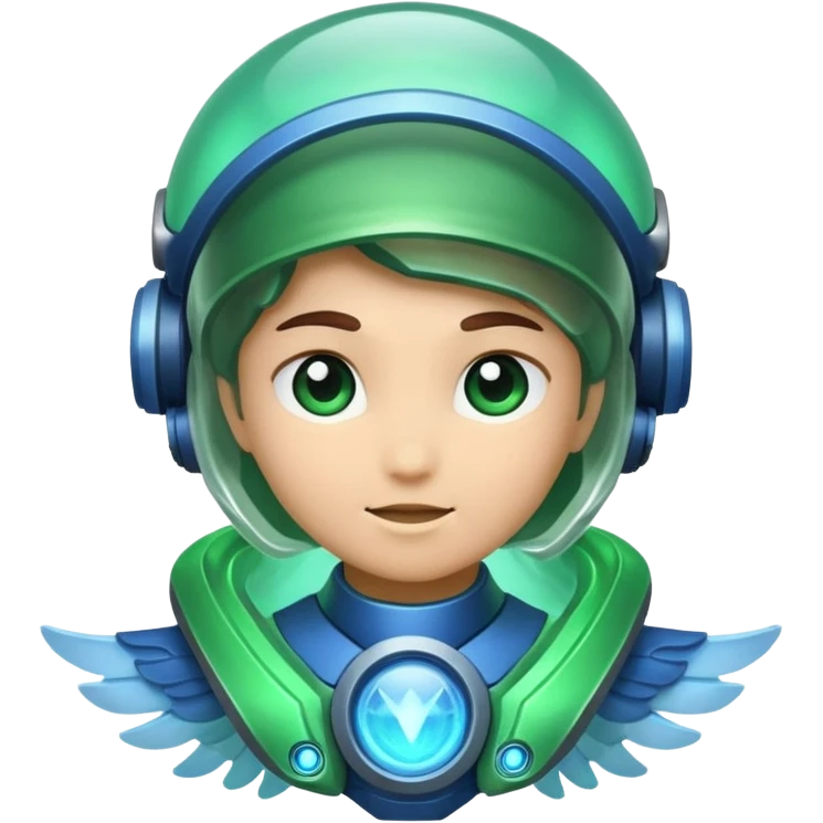 halo blue and green emoji
