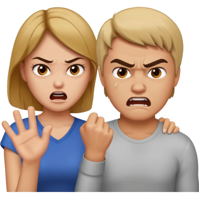 Women slaps a man emoji