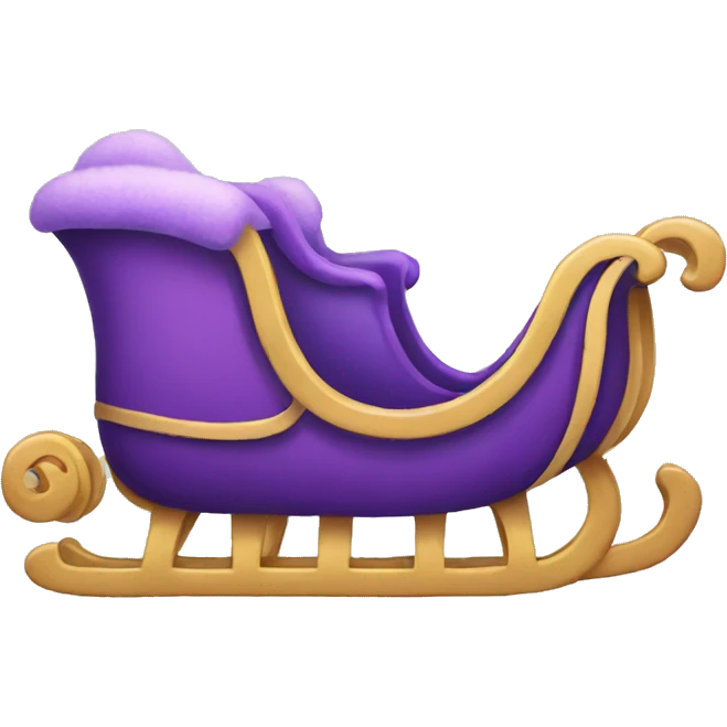 Purple sleigh emoji