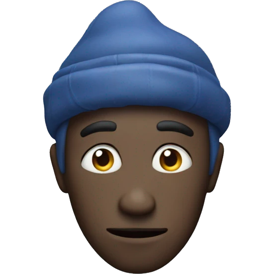 Blueberry man staring at emoji