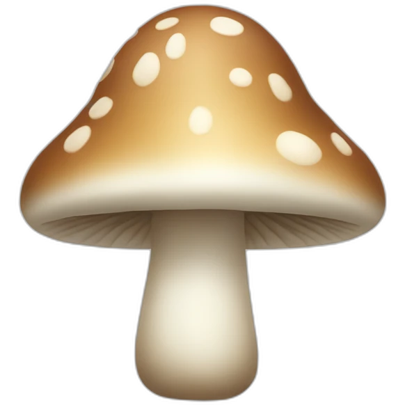Skin-colored monochrome mushroom emoji