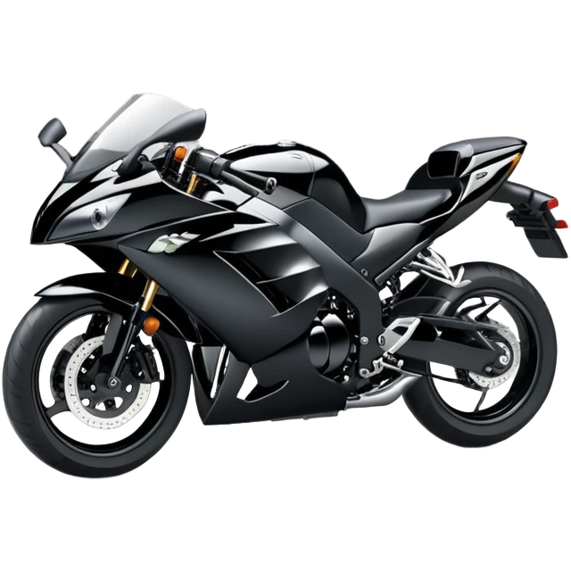 black kawasaki ninja motorcylce emoji