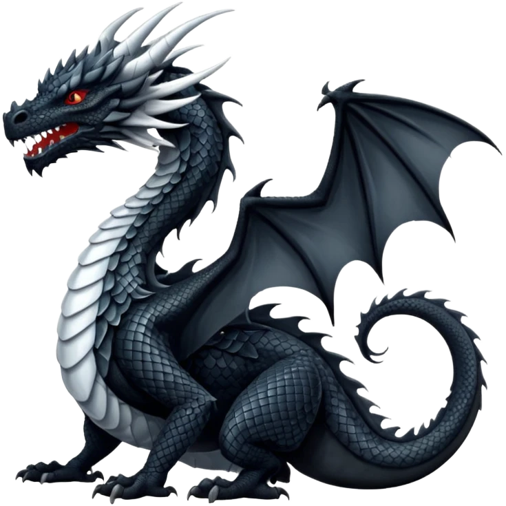 Black dragon white dragon emoji
