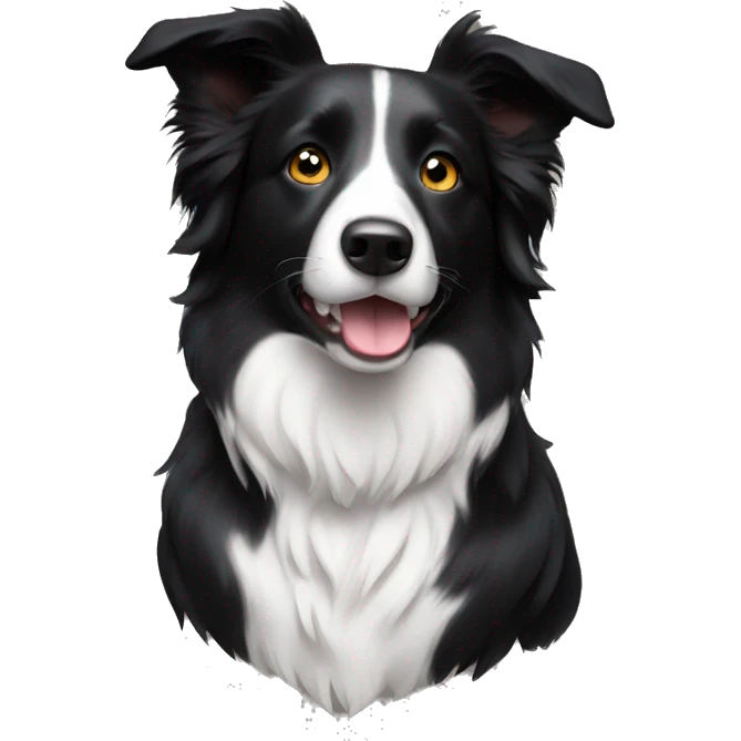 Black border collie emoji