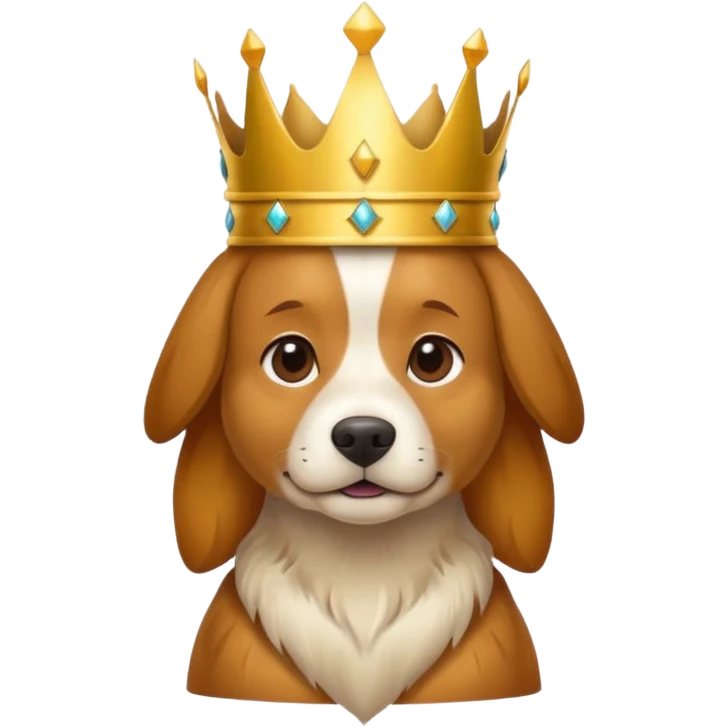 Dog wearing a crown  emoji