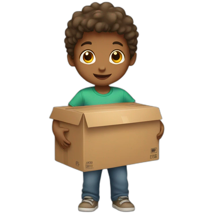 Child carrying a box emoji
