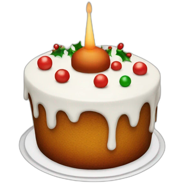 christmas cake emoji