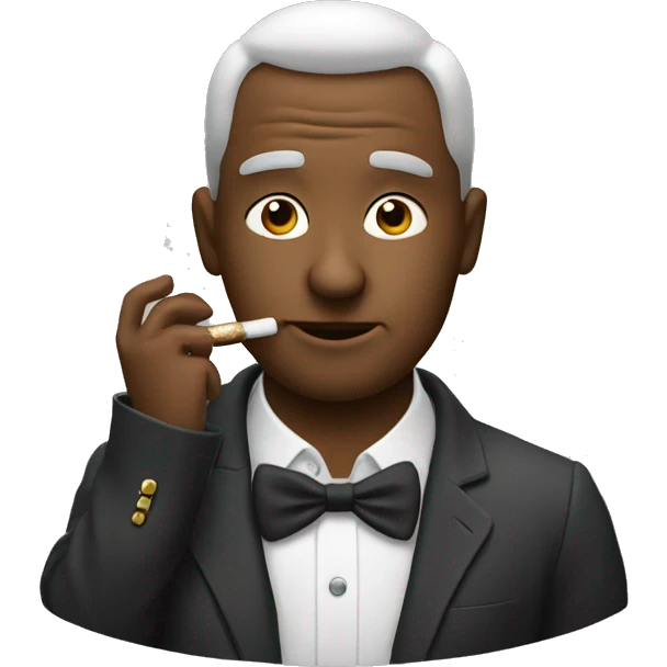 a man smoking cigarretes emoji