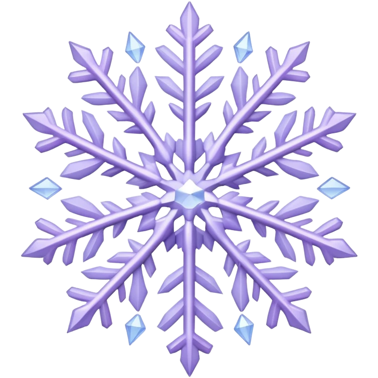 pastel lavender snowflake  emoji
