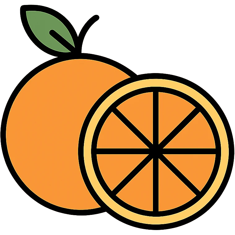 sliced orange emoji