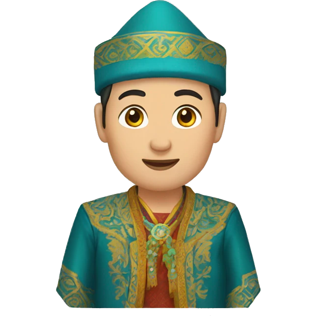 kazakh man in traditional clothes emoji