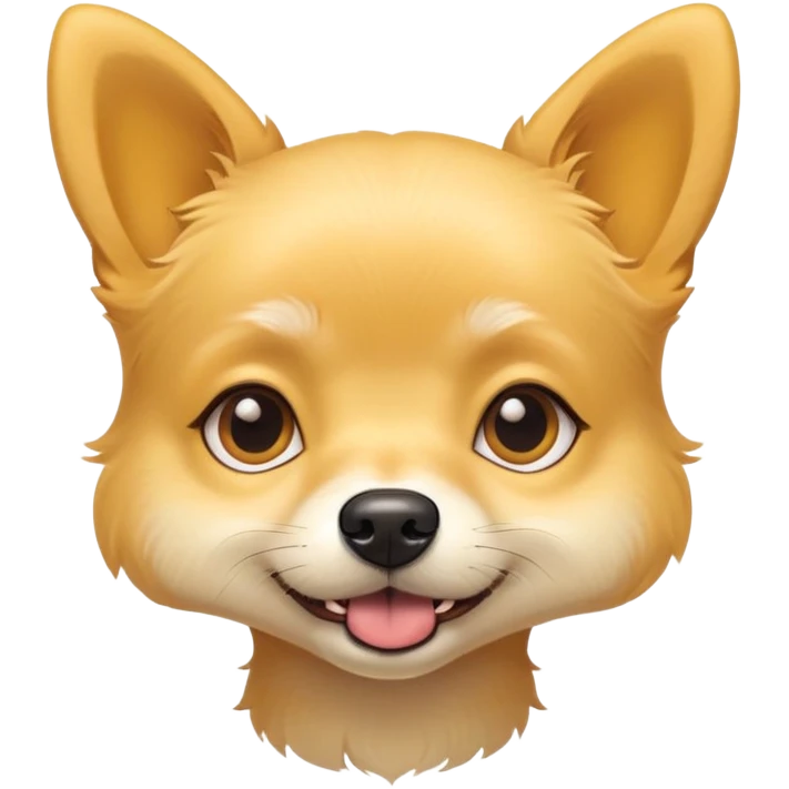 Yellow tiny dog with underbite emoji