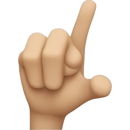 hand pointing emoji