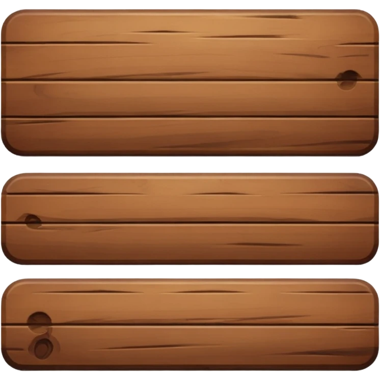 only one simple cartoon like wood plank emoji