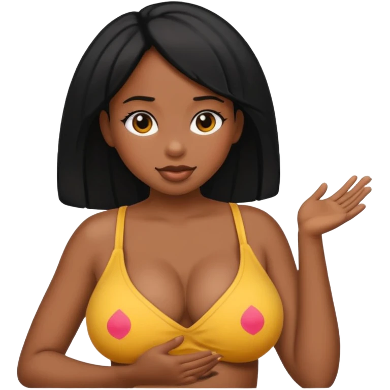 Boobs black girl emoji