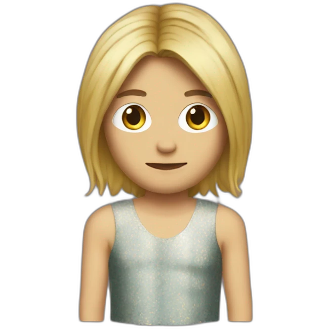 Kurt Cobain in a dress emoji